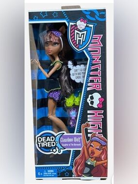 Monster High Clawdeen Wolf “ DEAD TIRED” doll -NIB